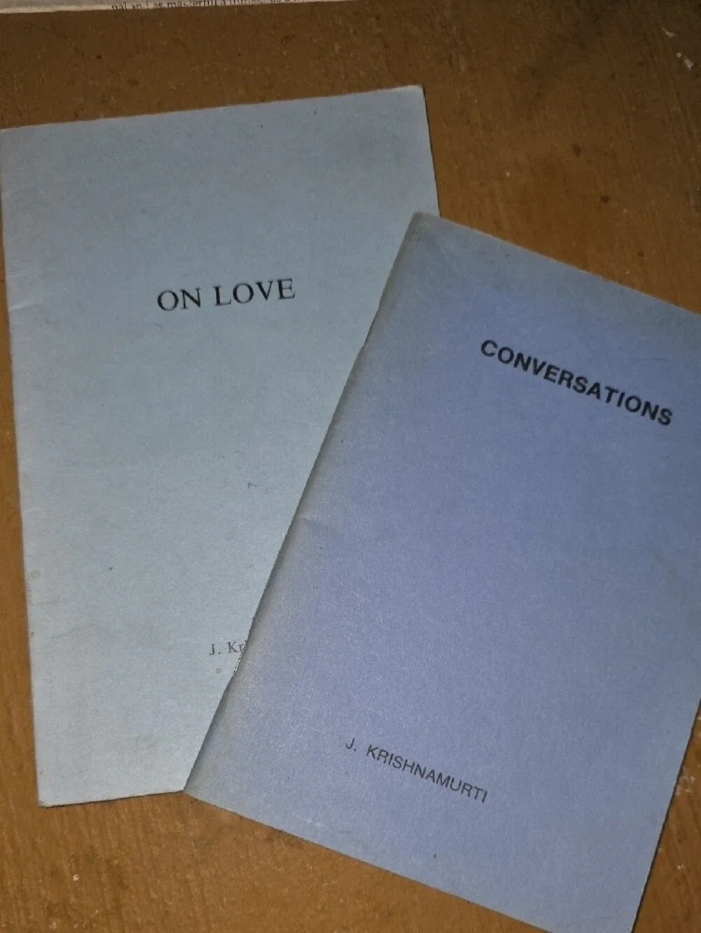 Krishnamurti Spuritual Lot Booklet Collection - White, Orange, Blue Covers